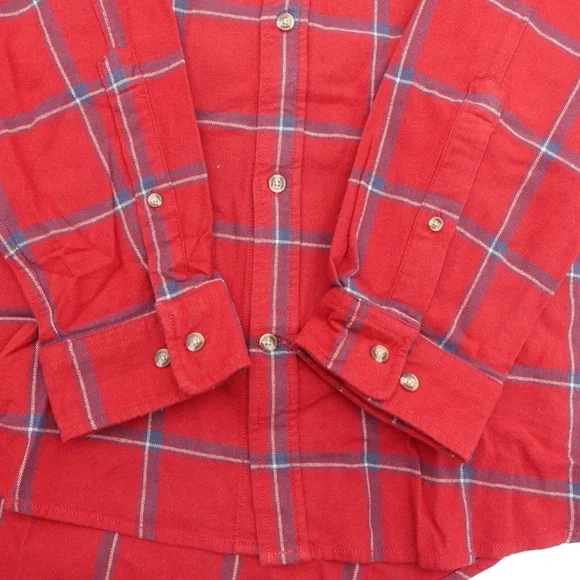 NEW Fjallraven Comfort Ovik Plaid Flannel Shirt 84132-345-560 Red/Navy - Picture 7 of 13